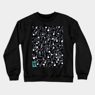 Stick Figures Doodle White Crewneck Sweatshirt